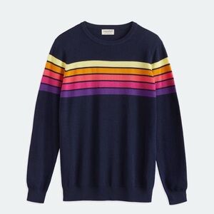 Sugarhill Brighton Sweater - Navy and Multicolor Size 10/Medium